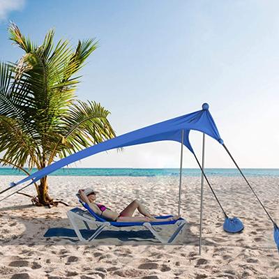 China 10x10 UV-Resistant Canopy Tent Outdoor Beach Tent Sun Shade Shelter With Sand Anchor for sale