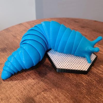 China Worry Relife Noise Shaker Toys Snail Autism Sensory Slug Unzip Toys Stir Spin Slug for sale