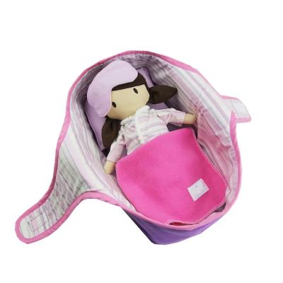 China Baby Toy Mini Baby Carrier Bassinet Soft Doll Tote Carrier Case Travel Doll Storage Sleeping Bag for sale