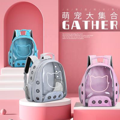 China Transparent Travel Breathable Capsule Cat Carrier Backpack With Transparent Cool Sum for sale