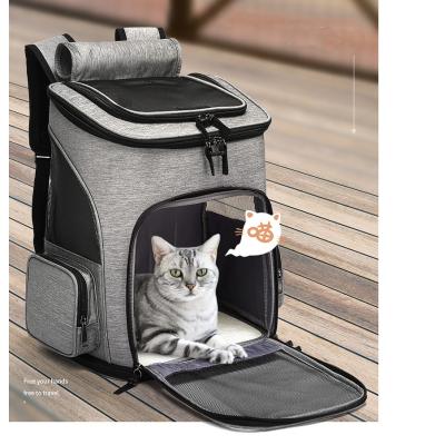 China Viable Portable Travel Vebtilated Mesh Cat Carrier Bag Puppy Small Dog Backpack Outdoor Airline Approved for sale