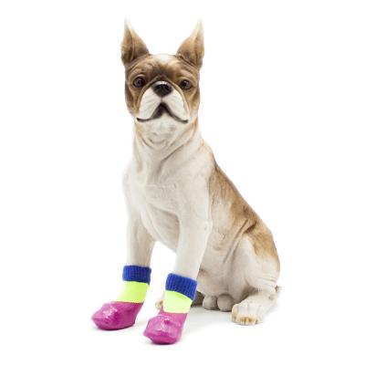 China Durable Solid Waterproof Waterproof Dog Sock Anti Slip Stain Pet Socks For Dogs Cats for sale