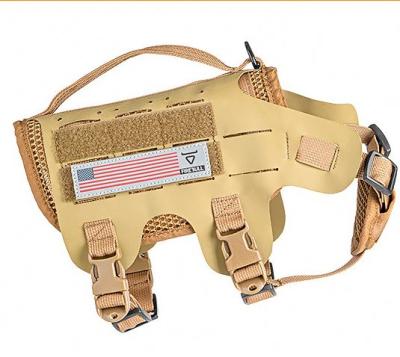 China Custom Outdoor Tactical Pet Training Tactical Dog Harness and Step-in Dog Harness for sale