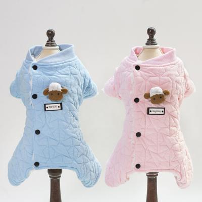 China Lovely Design Sustainable Pet Clothes Interesting Lovoyager Dog Coats With Small Sheep Printing Sweet Style for sale