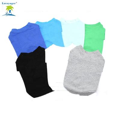 China Simple Dog Love Dog T-shirt Pet Clothes Summer Dog Clothes Cotton Viable White For Wholesale for sale