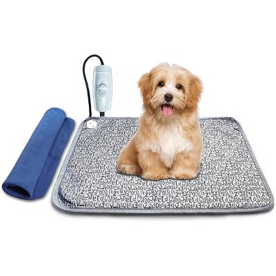 China Travel Pet Heater Pad for Cat Dog with Soft Removable Chew Resistant Rope Blanket Fleece Temperature Adjustable Timer for sale