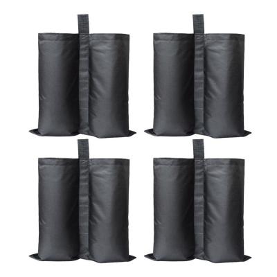 China Outdoor Camping Boosting 4 Pack Factory Supply Moving Black Noise Up Beach Tent Sandbags For Instant Outdoor Sun Shelter Canopy Legs for sale