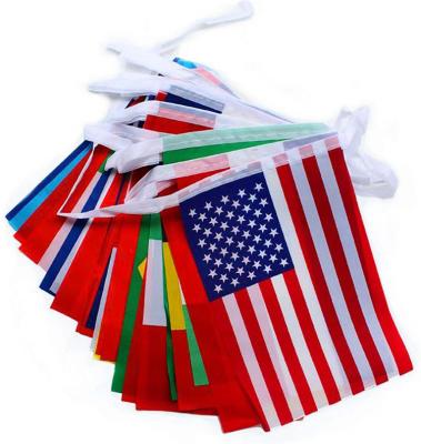 China World Cup International Flag Hanging Bunting Banner For Bar Party Decoration for sale