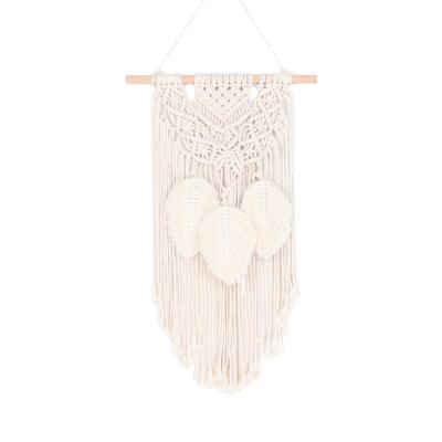 China New traditional feather design wall hanging macrame for sale