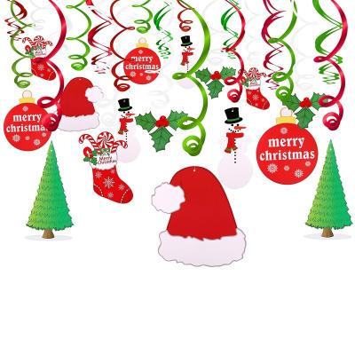 China Christmas Decoration Christmas Ceiling Decoration Foil Swirl Garland for sale