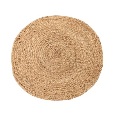 China Large Minimalist Braided Round Jute Mat Hand Woven Jute Rug for sale