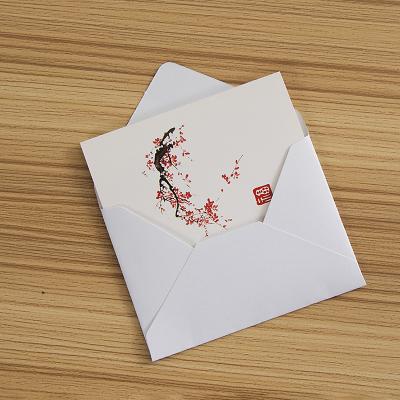 China Luxury Chinese Style Wintersweet greeting card teacher's day Valentine's Day Christmas baking flower shop birthday greeting card for sale