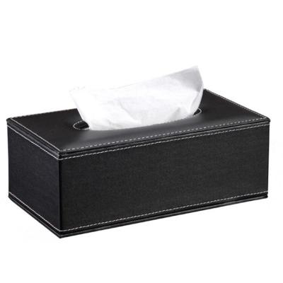 China Magnet Moisture Proof Leather Cloth Household Tissue Cardboard Medium Leather Box for sale