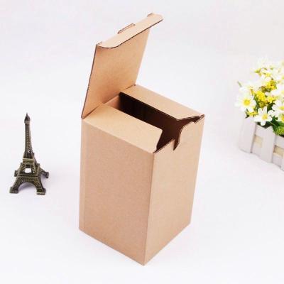 China Custom Recyclable Embossing Recyclable Corrugated Kraft Paper Box With Handle for sale