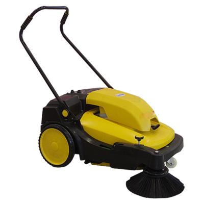 China Garment Shops Electric Push Walk Behind Battery Powered Sweeper Floor Scrubber for sale