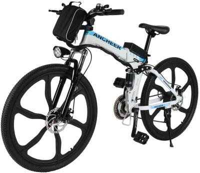 China Foldable Electric Folding Bicycle 26 Inch Electric Mountain Bike With Magnesium Alloy Integrated Wheel for sale