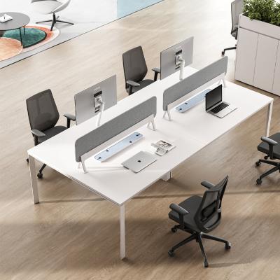 China MC3.0 Office Workstation Desk 4 Person Office Table Modern Design with Desk Screen for sale