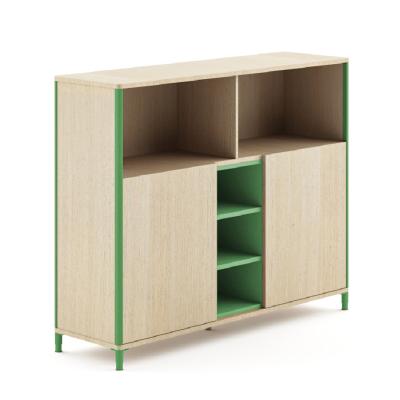 China FLEX Modern Multi-Tier Office Credenza Sideboard com cinco prateleiras abertas Porta dupla à venda