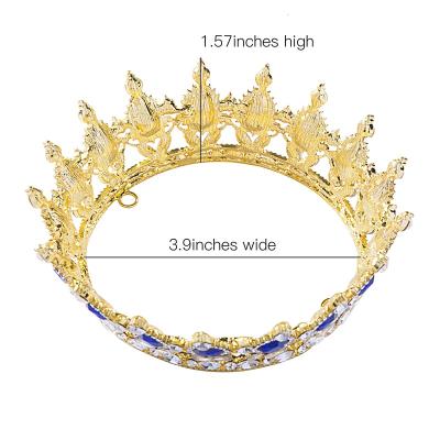 China Wholesale Eco-Friendly Disposable Vintage Hair Ornaments Kids Birthday Mini Crown Cake Topper Crystal Pearl Tiara Cupcake Crown Cake Toppers for sale