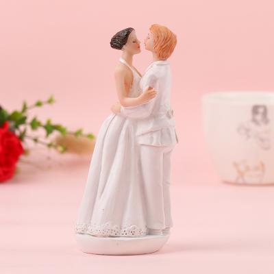 China New Wedding Resin Amazing Wedding Cake Topper Collectibles Gay Lesbian Cake Romance Wholesale Eco-Friendly Disposable Resin Topper for sale