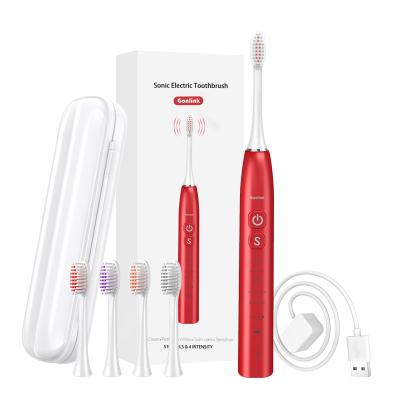 China 5 Mode Waterproof Automatic Powerful Rechargeable Toothbrush Wireless Charging Ultrasonic Electric Toothbrush For Adult for sale