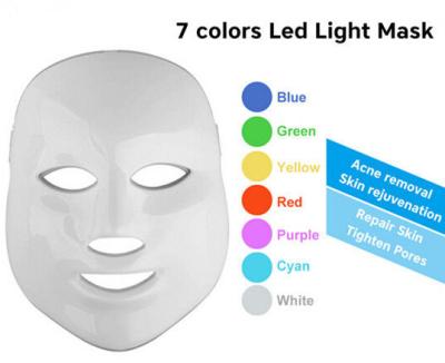 China Acne Treatment YYR 7 Colors LED Infrared Light Face And Neck Whitening Facial Led Mask LED Light Therapy Face Mask Lifting for sale