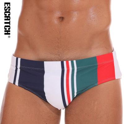 China New summer men's swimming trunks men's swimming trunks breathable sexy low back swimwear for sale