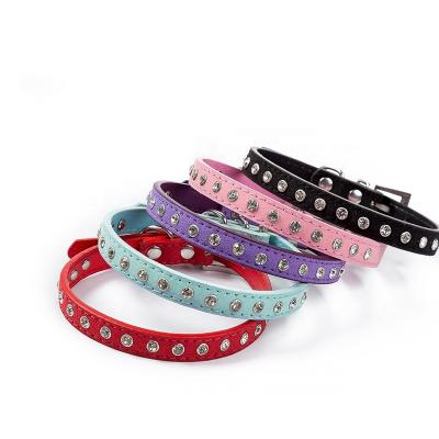 China Detached Rhinestone Durable Dog Collar Water Sparkle Diamonds Cats Collar for sale