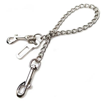 China Viable Dog Chain Leash Vehicle Mounted Double Loop Main Car Chain Leash for sale