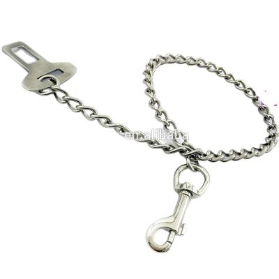 China Car Vehicle Mounted Dog Chain Leash Single Dog Head Buckle Seat Belts Quick Release Special Pet Chain Leash for sale