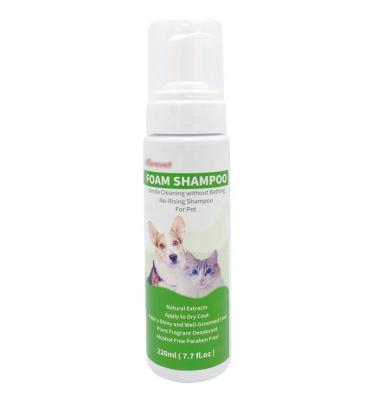 China Foam Dog Stocked Dry Waterless Shampoo For Dog Cat OEM Natural Extracts Soften Clean No Bathe No for sale