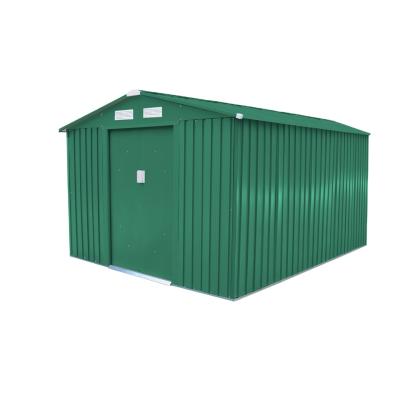 China Easily Assembled Apex 8x10ft Home Use With Deep Wall Garden Metal Roll Fromed Shed for sale