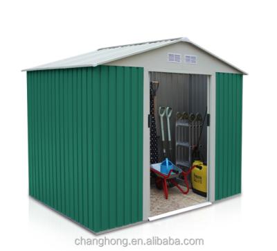 China Apex Waterproof Roof Shed Backyard Tool Storage Shed Metal Garden Shed for sale