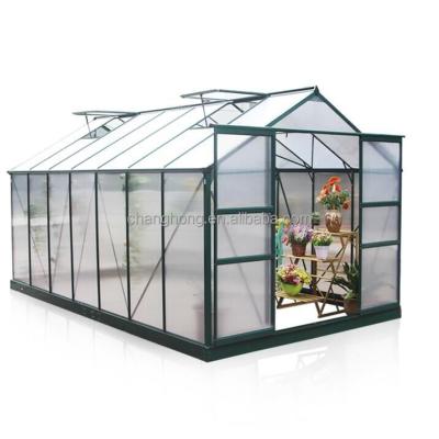 China Easily Assembled Aluminum Alloy Galvanized Steel Frame Garden Greenhouse for sale