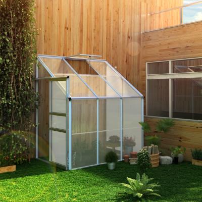 China Easily Assembled 4x6ft Aluminum Greenhouse with Spring Clips for sale