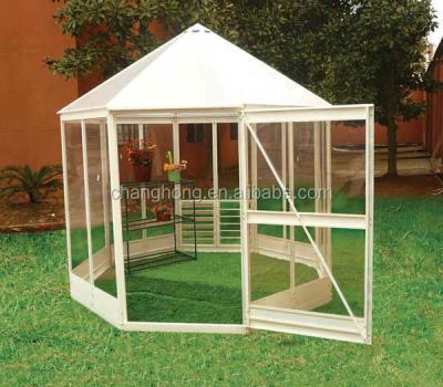 China Easily Assembled Elegant 8X8FT Frances B Garden Used Octagonal Polycarbonate Aluminum Greenhouse for sale