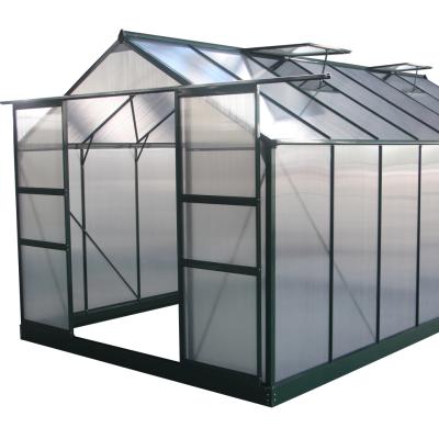 China Easily Assembled 10*14ft Aluminum Greenhouse with Spring Clips Make Home Gardening for sale