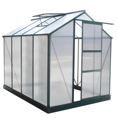 China Easily Assembled 8*12ft Strong Aluminum Greenhouse With Two Doors Two Windows for sale