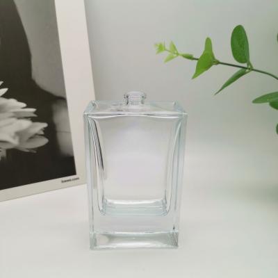 China Perfume Square Shape Best Cheap Perfume Bottles Designs Clear Transparency Glass for sale