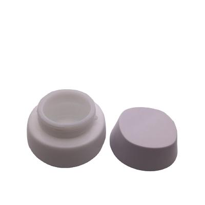 China Personal Care 50g Opal White Empty Glass Cosmetic Cream Jar With Cap for sale