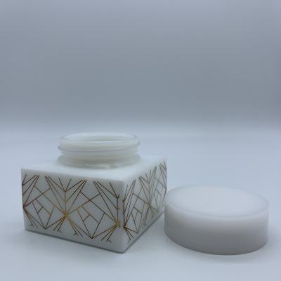 China 5ml 50ml 150ml 200ml cosmetic white cosmetic glass jar wholesale price from china supplier for sale