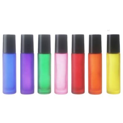 China Perfume 10 ml roll on bottles oil perfume colorful aluminum glass bottles 10ml bottle10ml amber bottle for sale