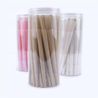 China Wood Paper Rolling Paper Cones Custom Packaging Top King Size Slim Unbleached Brown 50 Pack Pink White Pre Rolled Cones for sale