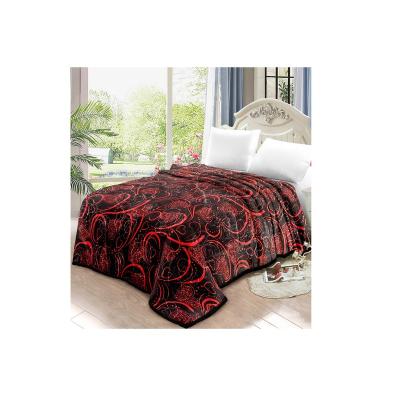 China Tragbar Queen Size Double Bed New Arrival Thickened Blanket Fashion Print Winter Warm Polyester Blanket for sale