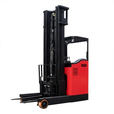 China SHUNCHA Hotels Mobile Forklift Machine Snow Car Corrector Food Card Design Reach Truck For Narrow Aisle for sale