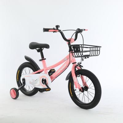 China Steel Bike 14 2022 New Kids 16 18 Inch Girls Bike Children's Bicycle With Basket And Training Wheels Kids Bike For 3-9 Years for sale