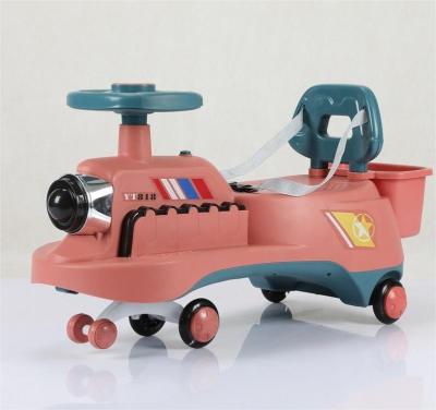 China Multifunctional Baby Plastic Tornado 2-6 Years With Mute Toy Car Swing Wheel PU Boys Plastic Girls Slide Car For 5 Years for sale