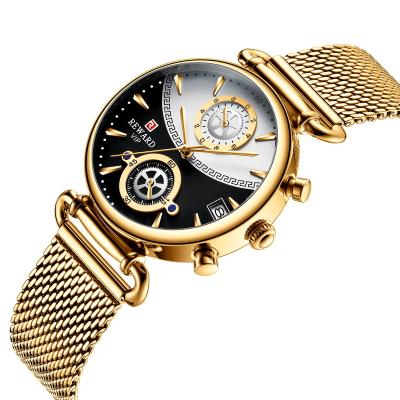 China Classic Steel Lover's Watch Lover's Watch Chronograph Award Mesh Lover's Steel Manufacturer Classic Best Women's Watch Chronograph Luxury Women's Watch for sale