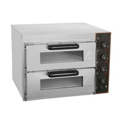 China Commercial Pizza Oven For Bakery Electric Double Deck Pizza Oven 2 Deck Pizza for sale