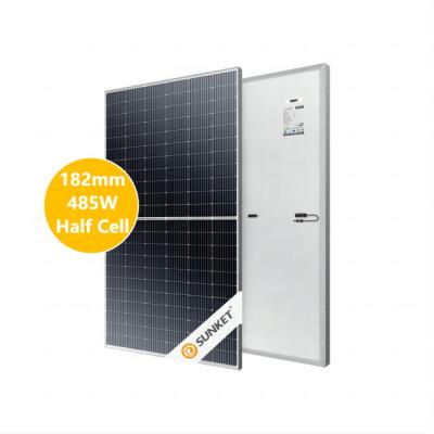 China Poly 480W 485W 490W 495W 500W 24V Poly 480W 485W 490W 495W 500W 24V Solar Panel Bluesun Solar Power System OEM Box Price Aluminum Frame Connector Waterproof Origin for sale